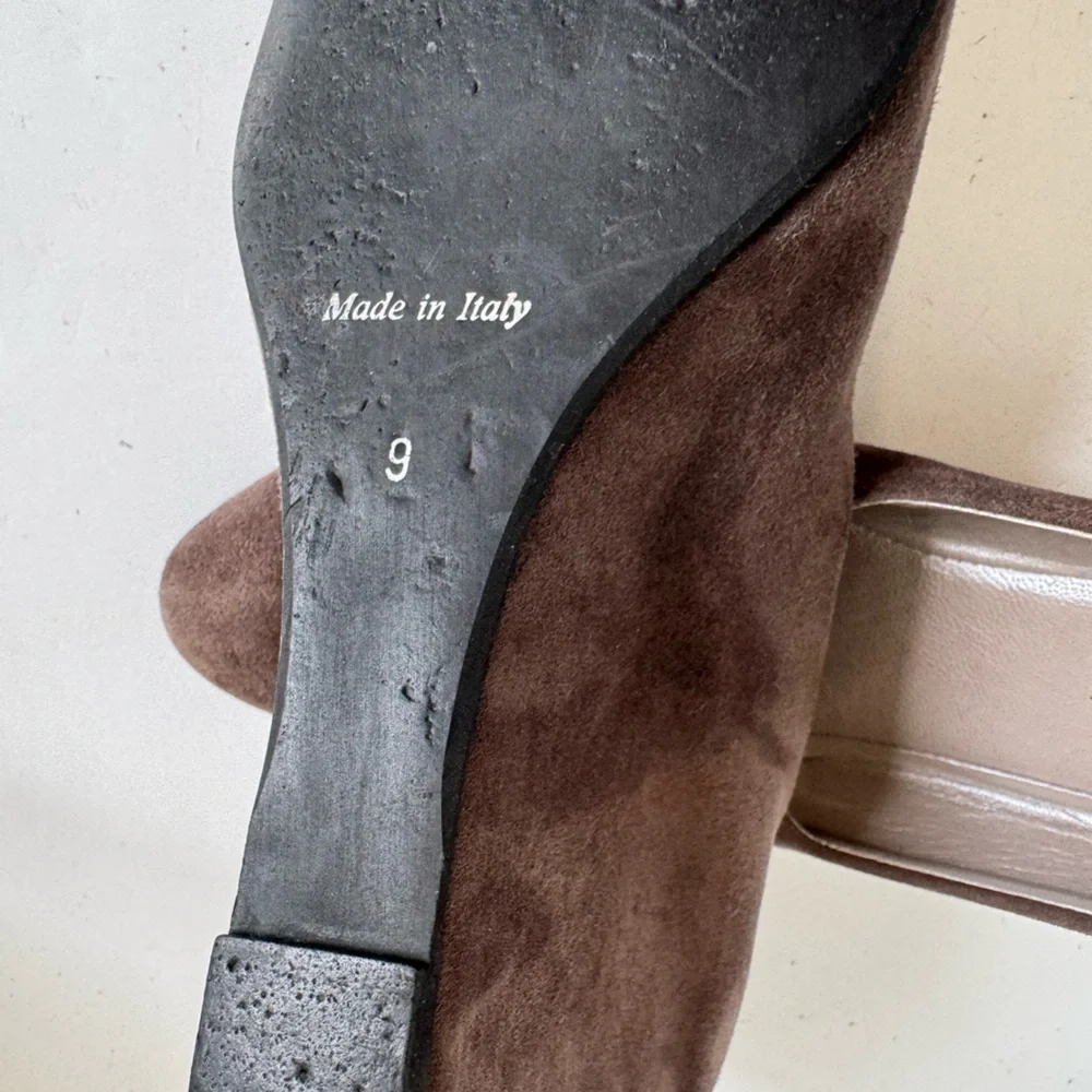 Aquatalia Women's Brown Suede Wedge Pumps Size 9